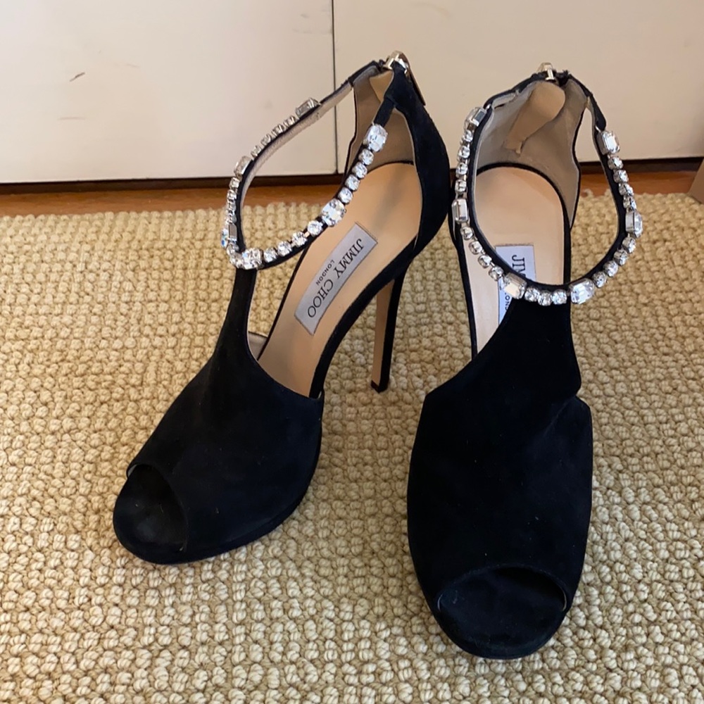 Jimmy Choo Embellished Suede Sandals